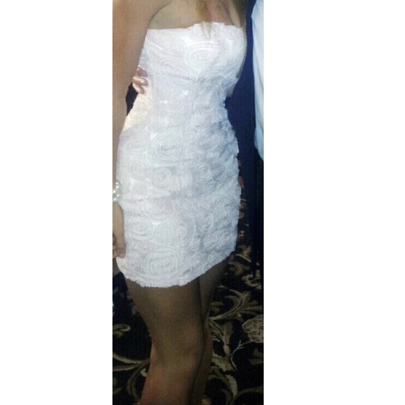 Blush Pink Strapless Mini Dress - Picture 3 of 3